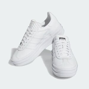 Adidas Women's White Gazelle Bold Platform Sneakers 'Triple White' 6